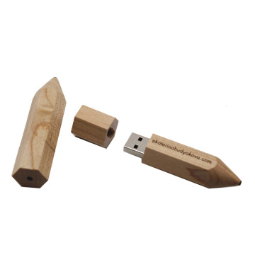 Best Premium Gift Usb 2.0 wood Pencil shaped USB flash drive16gb 32gb 64gb usb flash gifts